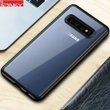 Funda para Samsung S10 IPAKY S10e, carcasa transparente resistente a impactos TPU PC híbrida a prueba de golpes para Samsung Galaxy S10 Plus