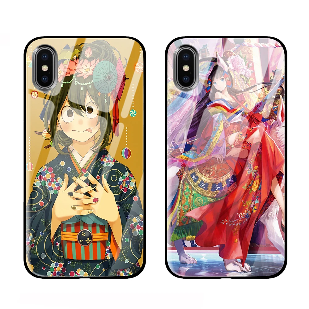 Япония крутая девушка для iPhone 5 5S 6 6s 7 8 Plus X XS XR 11 Pro макс. закаленное стекло чехлы