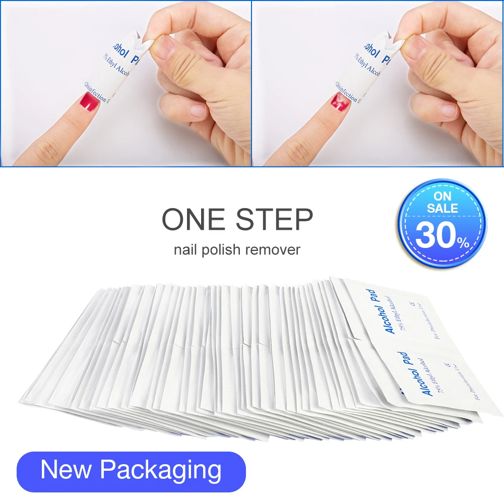 

Dmoley 100pcs Degreaser Gel Nail Polish Remover Wraps Gel Nail Polish Remover Lint-Free Wipes Napkins UV Gel Polish Remover