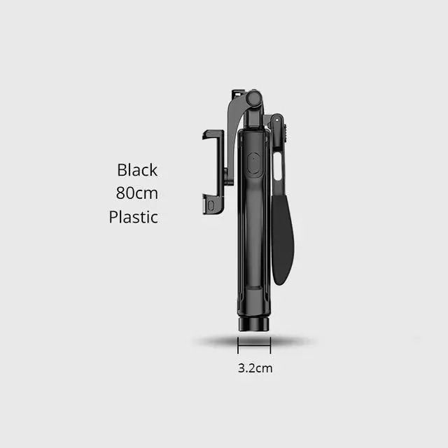 Bluetooth штатив селфи палка для IPhone Xiaomi huawei Gimbal видео стабилизатор селфи палка Штатив для мобильного телефона - Цвет: black