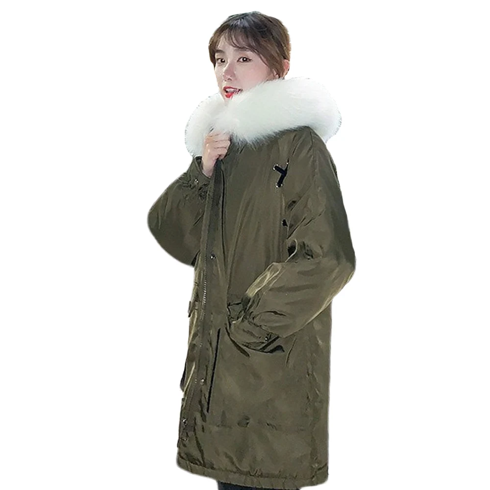 Пуховая парка 2019 зимнее утепленное длинное пальто для отдыха большого размера