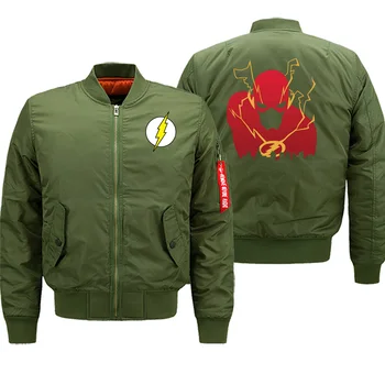 

The Flash Man Jackets Winter 2019 Hot Sale Hip Hop Streetwear Bomber Motorcycle Jackets Men Fashion Coat Thick Military Leisure