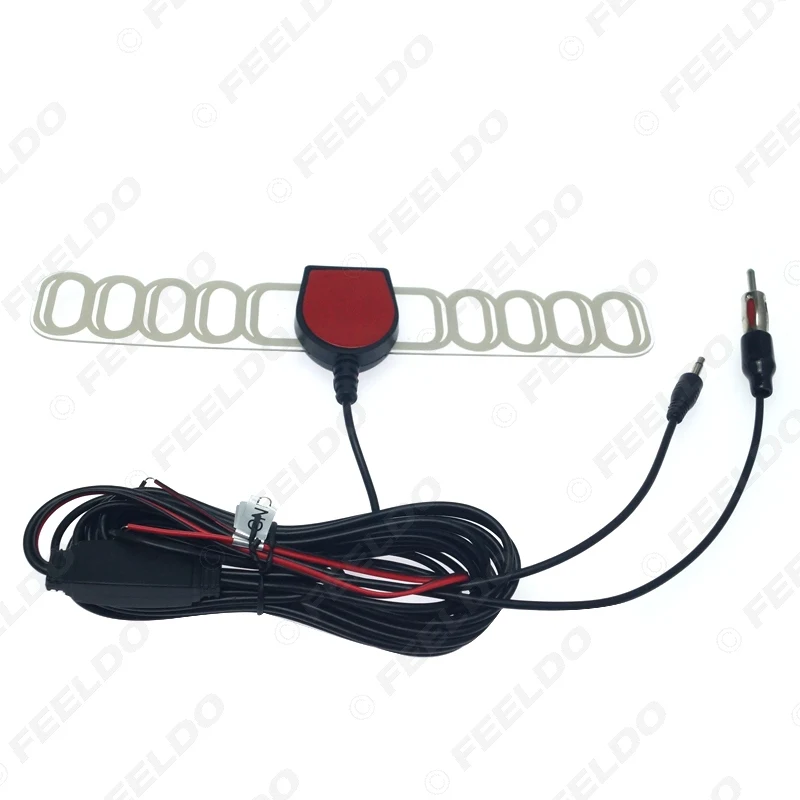 1Set Car 2IN1 TV/FM TV Antenna Radio Antenna With Amplifier Booster #FD-892
