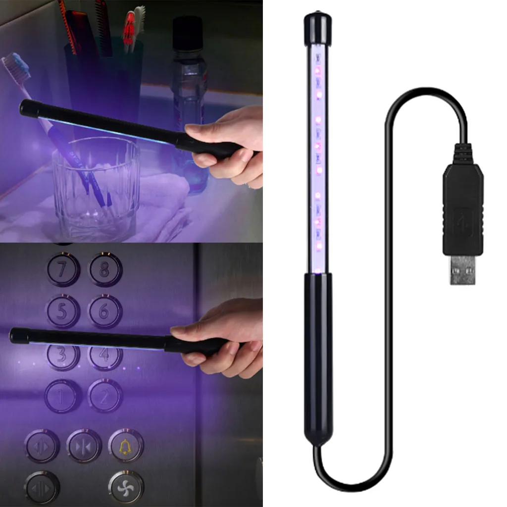 Portable UV Disinfection Light LED Sterilization Lamp Ultraviolet Lamp UV Sterilizer Light USB Rechargeable Bactericidal Lamp
