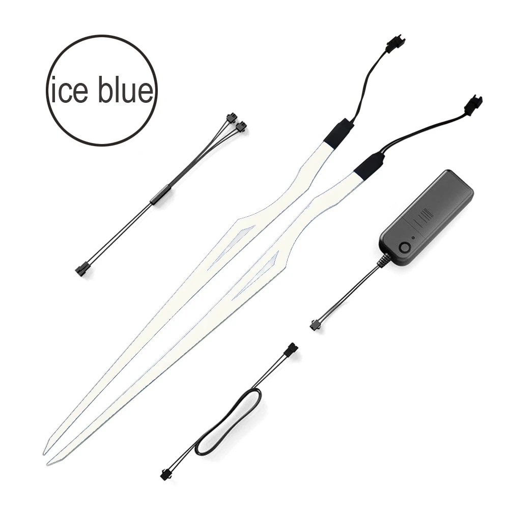 ice blue Мотоциклетный шлем с подсветкой водонепроницаемый прочный мотоцикл ночной езды сигнальная панель мигающая полоса СВЕТОДИОДНЫЙ светильник Шлем Комплект - Цвет: ice blue