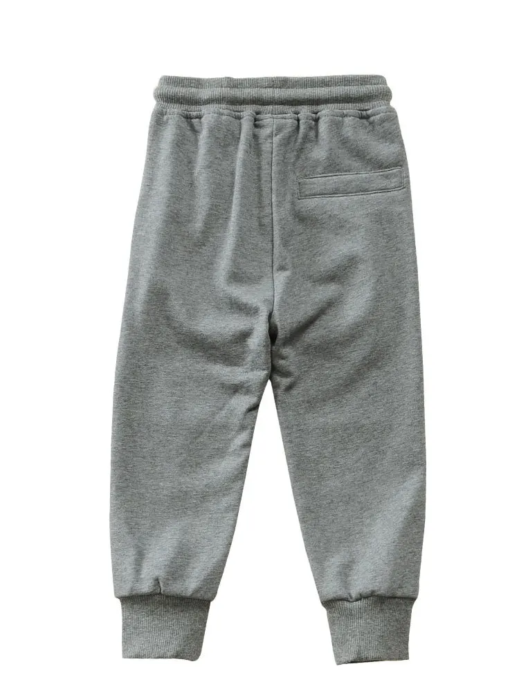 calça de moletom para meninos calça casual de malha com zíper bolso para adolescentes meninos