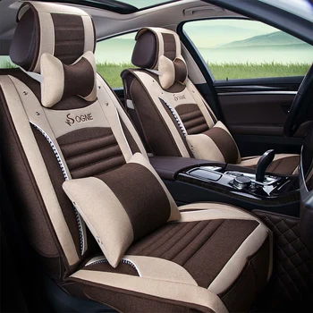 

Full Coverage flax fiber car seat cover auto seats covers for nissan sunny sylphy teana j31 j32 terrano 2 tiida versa x-trail