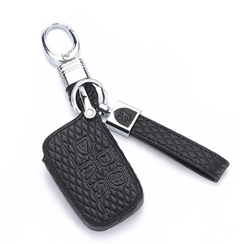 

Smart Car key case For Jaguar XE XF XJ/Range Rover Evoque Black Leather