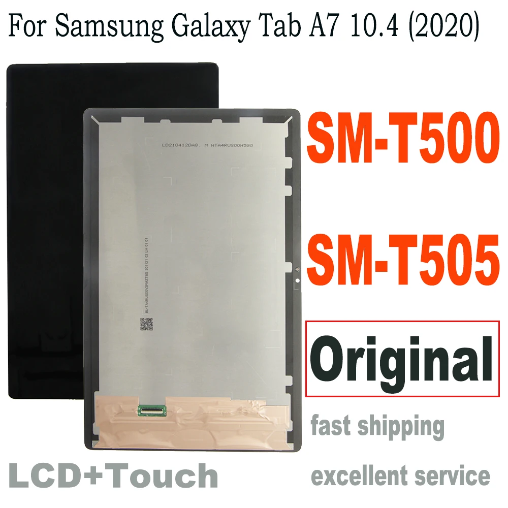 

Оригинальный ЖК-дисплей для Samsung Galaxy Tab A7 10,4 (2020) SM-T500 T500 T505, сенсорный экран, дигитайзер, стеклянная панель в сборе