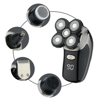 

5 In1Multi-function Grooming Electric Shaver Kit Wet And Dry Electric Razor For Men Rechargeable Beard Nose Hair Shavin