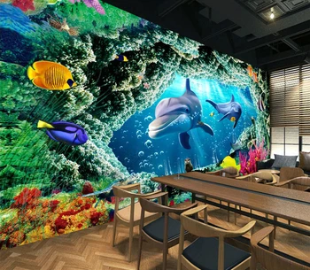 

[Self-Adhesive] 3D Dolphin 126266 Wall Paper mural Wall Print Decal Wall Murals