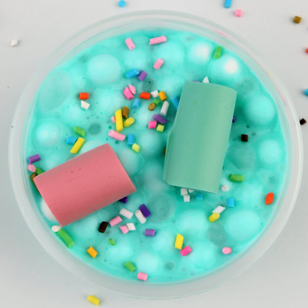 DIY полимерная глина, цветные пушистые слизи, игрушки, пушистые Хрустящие пенопластовые бусины, Лизун для детей, расслабляющие подарки, глиняные подарки, антистрессовая игрушка Y1022