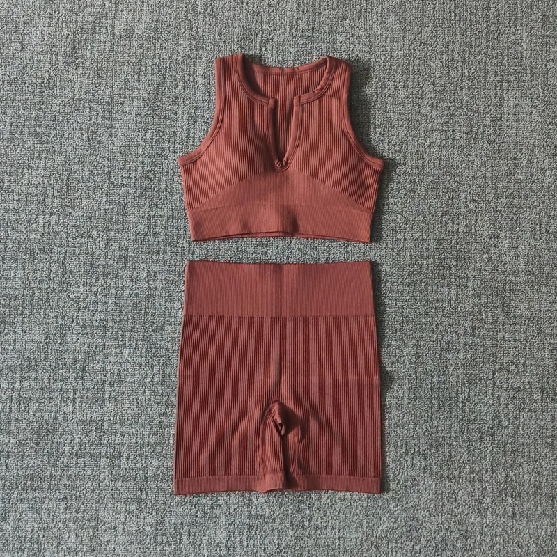 2/4/6PCS Seamless Women Yoga Set Workout Sportswear Fitness Bra Sport Pants Gym Clothing High Waist Leggings Shorts Sports Suits