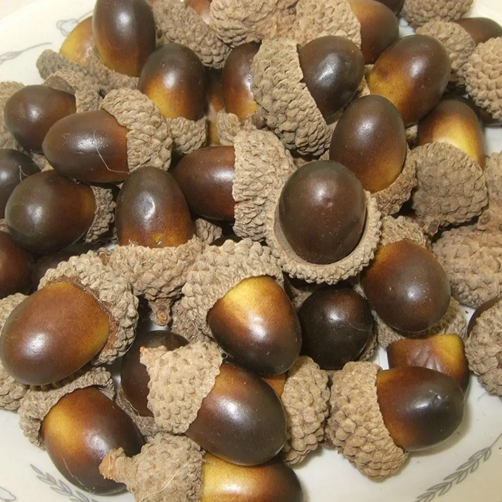 

10 pieces of beautiful acorns mini artificial foam fruit and vegetables fruits home wedding christmas tree decoration