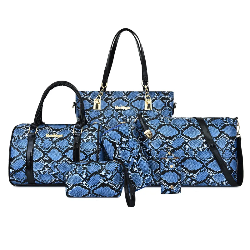 

2020 New Style WOMEN'S Bag Handbag Fashion Western Style Different Size Bags Shoulder Six Pieces Set Shopping she wen bao