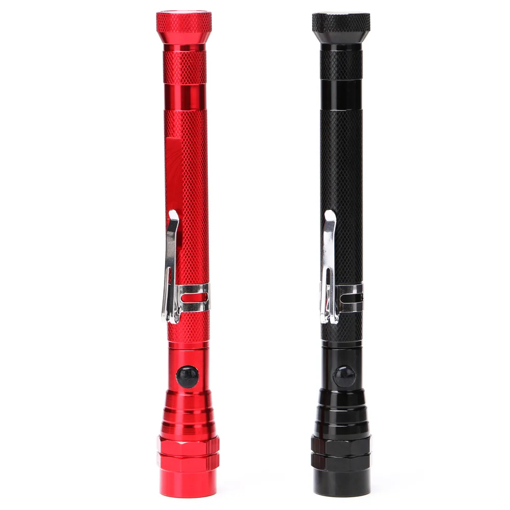 

Cross Border New Style 3LED Retractable Flashlight Multi-functional bi xing deng Two Strengthen Magnetic Telescopic Pick-Up Devi