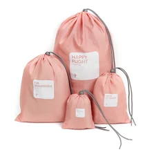 4 шт. многоразовая сумка на шнурке для туалетных принадлежностей, сумка-Органайзер для дома, кемпинга, путешествий, отеля, сумка для хранения