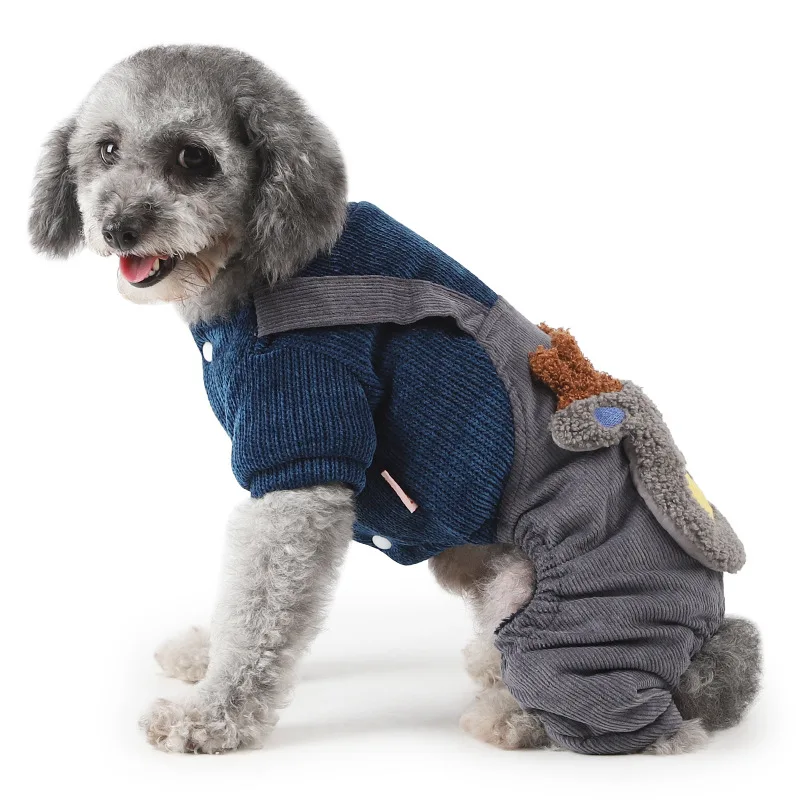 1 шт., модная одежда для собак, мягкий бархатный свитер для собак, зимний теплый вязаный костюм с плюшевой подкладкой, одежда для домашних животных с рукавами, пальто для маленьких собак