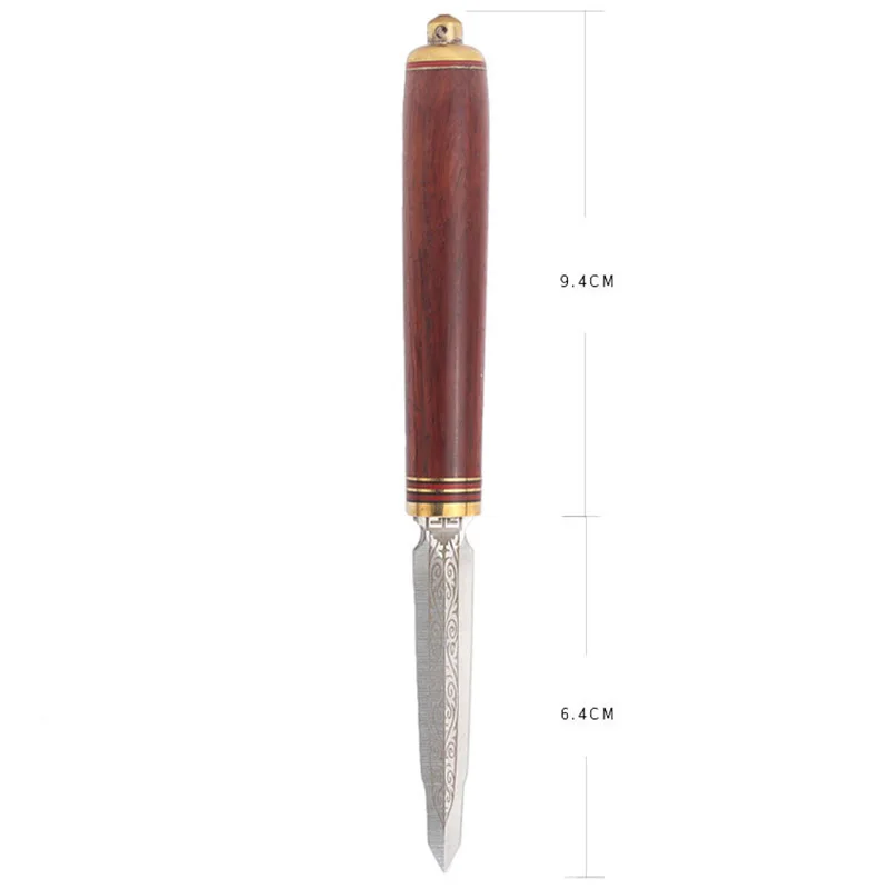 1pcs stainless steel Chinese puer tea needle cutter damascus pattern tea knife Tea cake prying tool
