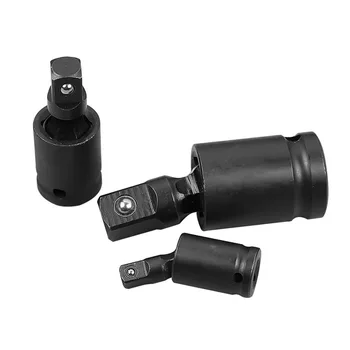 

3pcs black car Air Impact Socket tool brand new 1/2" 3/8" 1/4 Inch Drive Swivel Universal Joint Air Impact Socket Set