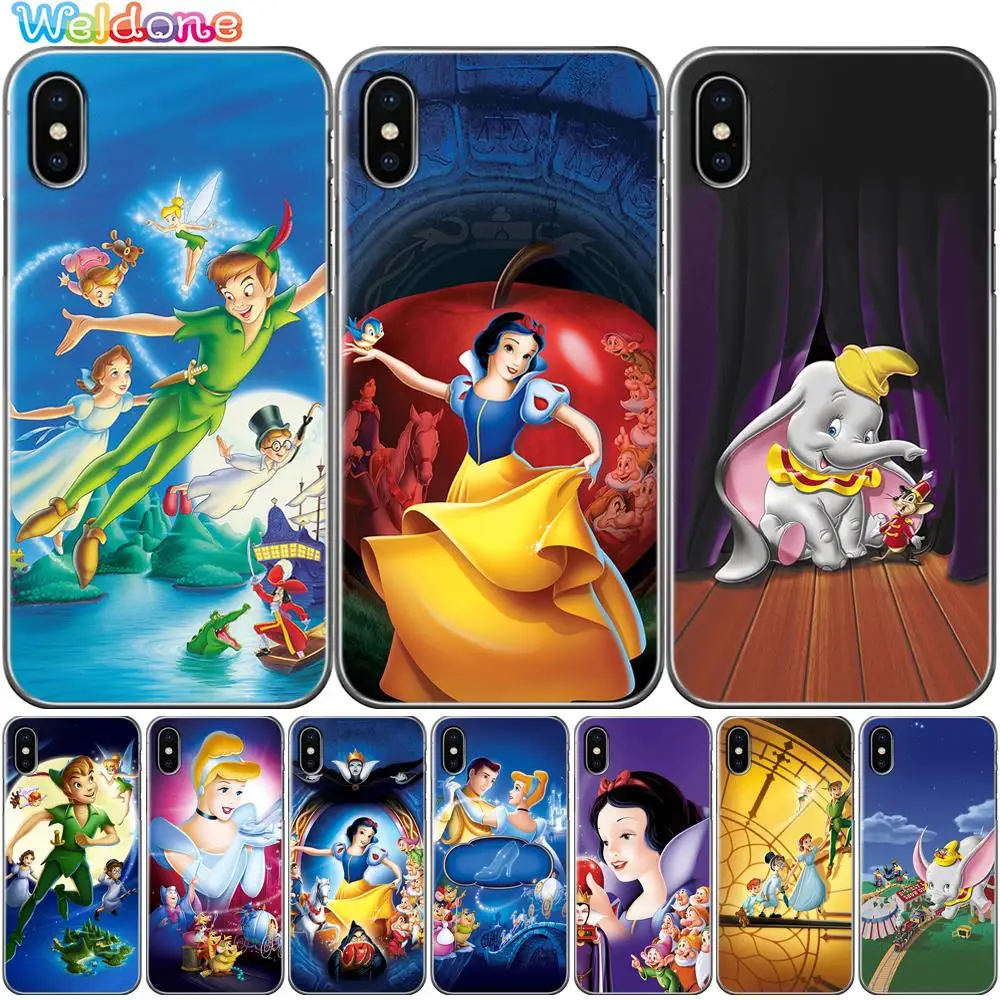

Cartoon dumbo snow white peter pan cinderella Phone Case Cover For iPhone 11 Pro Max XS Max XR X 8 6S 7Plus 5S case cover etui