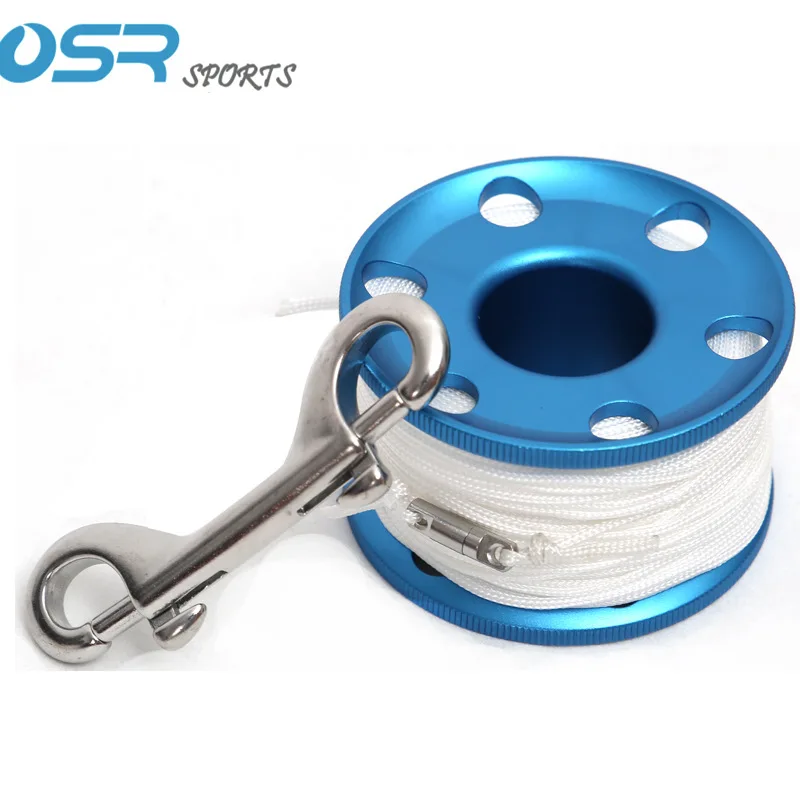 50m Tauchen Spool Finger Reel mit Edelstahl Bolzen Snap Haken SMB Ausrüstung – Detail 7