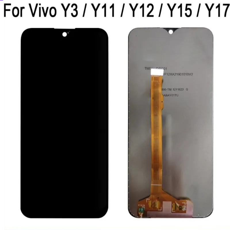 100% Test For Vivo Y3 / Y11 / Y12 / Y15 / Y17 LCD DIsplay Touch Screen Digitizer Assembly Replacement 6.35 inch