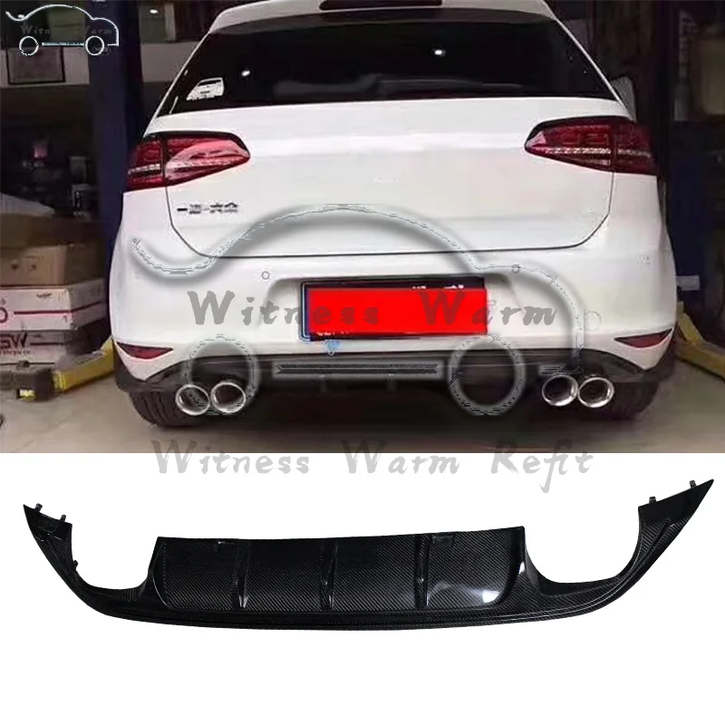 Для VW Golf 7 Rline Стиль стайлинга автомобилей углеродного волокна диффузор, губа на задний бампер для Volkswagen GOLF7 VII MK7 Стандартный и G-TI бампер