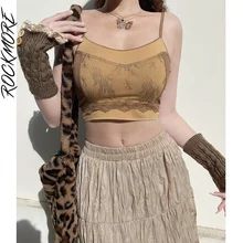 

Rockmore Lace Patchwork Crop Tops Women Y2K Aesthetic Tank Top Casual Waistcoats Sweet Kawaii E Girl Grunge Fairycore Outfits