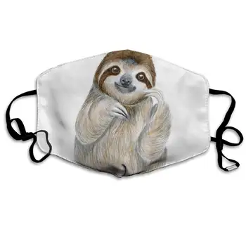 

Dustproof Washable Reusable Sloth Painting Baby Animal Mouth Cover Mask Protective Warm Windproof Mask