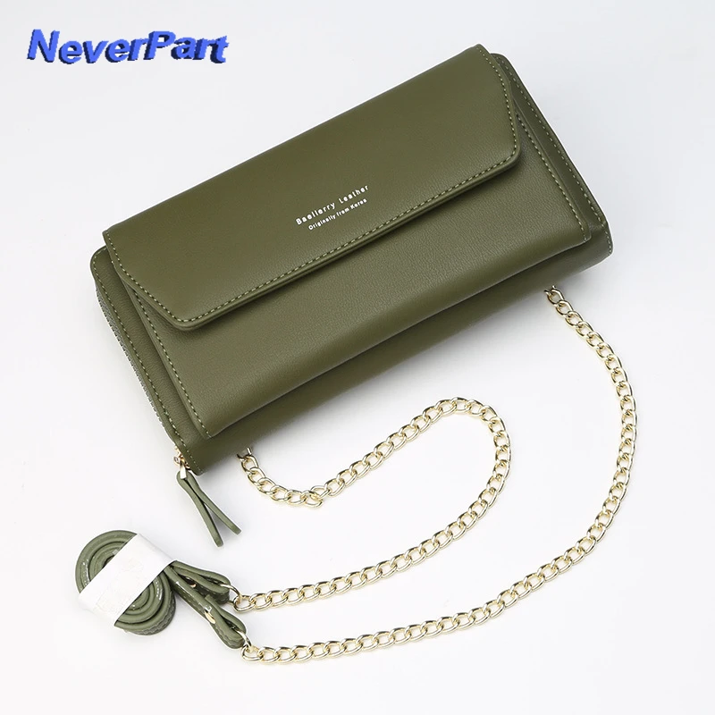 women messenger bag female bags mobile Phone large capacity crossbody bag ladies Korean multi-card zip chain casual clutch bag - Цвет: 01