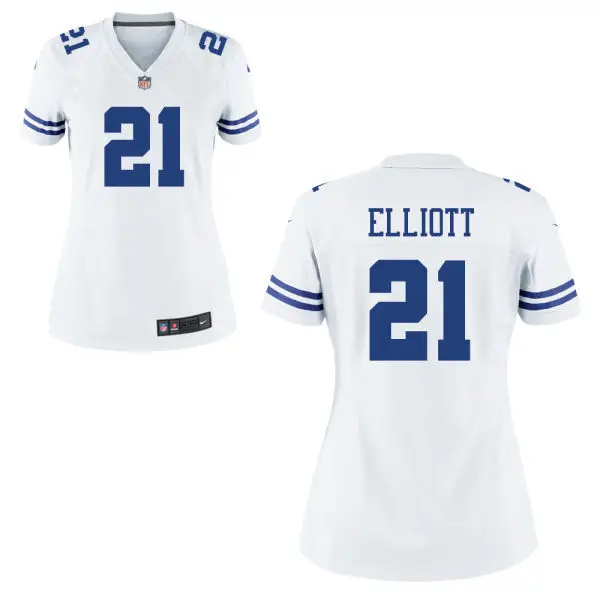 Бежевый A+ Топ Лучшее качество стилизованный, Dallas s, проект, Ezekiel Elliott для женщин Джерси - Цвет: Бежевый