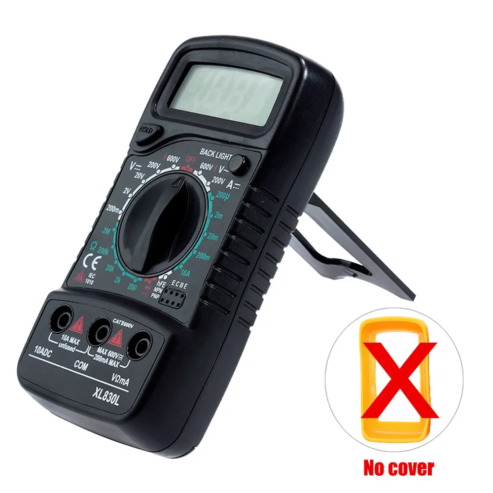 Vastar Ручной ЖК-цифровой мультиметр 1999 XL830L AC/DC Напряжение Amp тестер сопротивления тока Синяя подсветка метр
