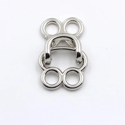 Silver Meetee 10 шт 18/23/27 мм одежды со штанами, крючки, станок и брюки юбки металлические пуговицы DIY пальто меховой воротник крюк Декор швейные принадлежности F3-1 - Цвет: Silver