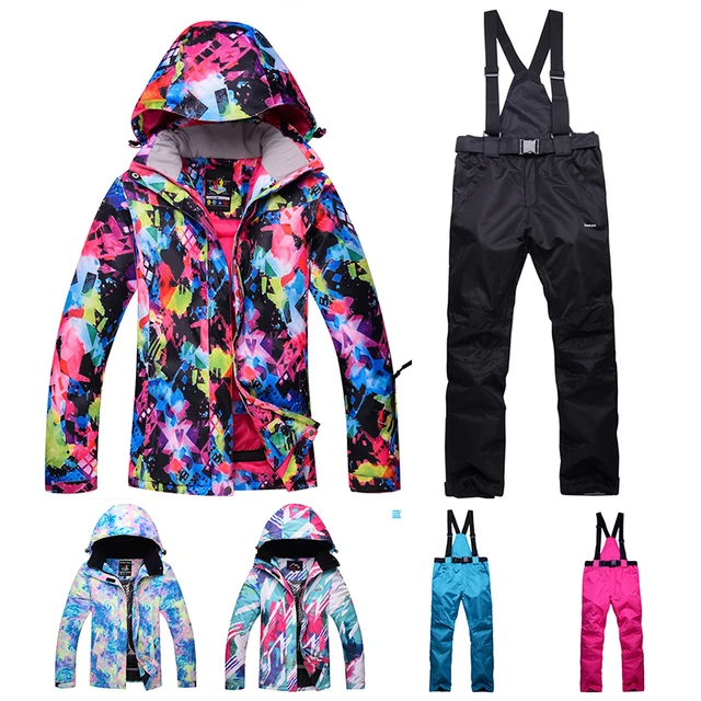 US $48.20 New Outdoor Thick Warm Skiing Suit Women Men Waterproof Windproof Fishing Snowboarding JacketPants