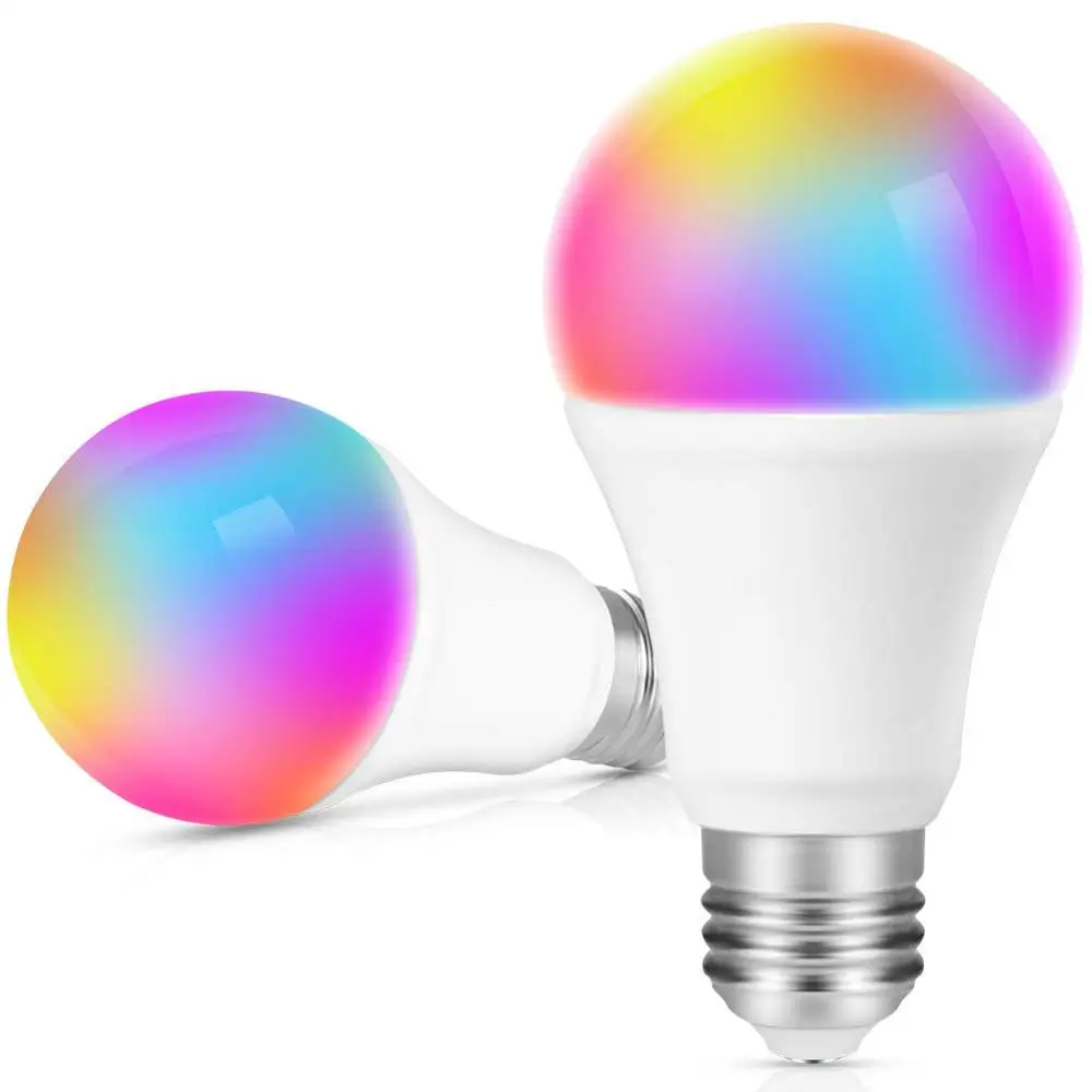 

Smart Light Bulb LED WiFi Lamp E27 Multicolor Works with Phone, No Hub Required, RGB Bulb (7.5W), with Schedule Function