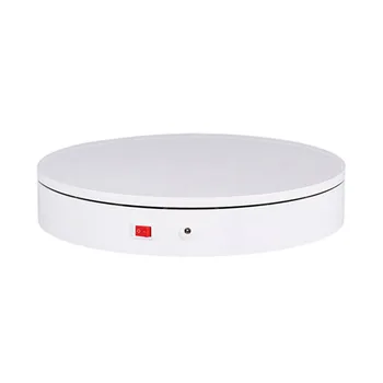 

20/32cm 360 Degree Photography Turntable Knob Control Speed Rotating Display Stand Building & Construction Toys Display- White