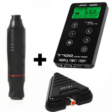 Новая Мощная Тихая роторная татуировочная машина ручка с T-700 мощность татуировки для тату комплект поставки