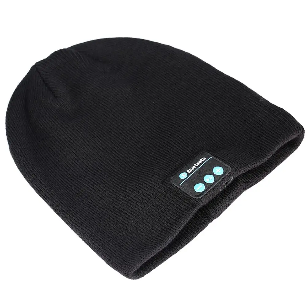 Men's Hat Wireless Bluetooth Headset Cap Knitted Caps MP3 LED Portable Stable Transmission Distance Headphone Speaker Mic Hats