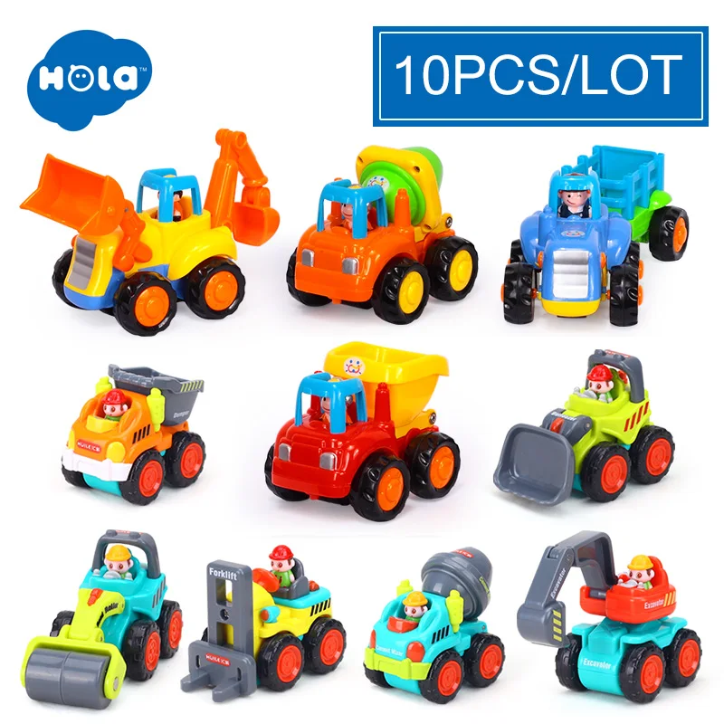 Детские инерционные машинки(набор из 4 шт.) производства Huile Toys - Цвет: Синий