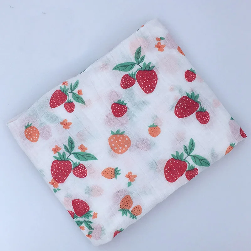 strawberry Хлопковое детское одеяло мягкое многофункциональное муслиновое детское одеяло s постельные принадлежности детское Пеленальное полотенце для новорожденных Пеленальное Одеяло - Цвет: strawberry