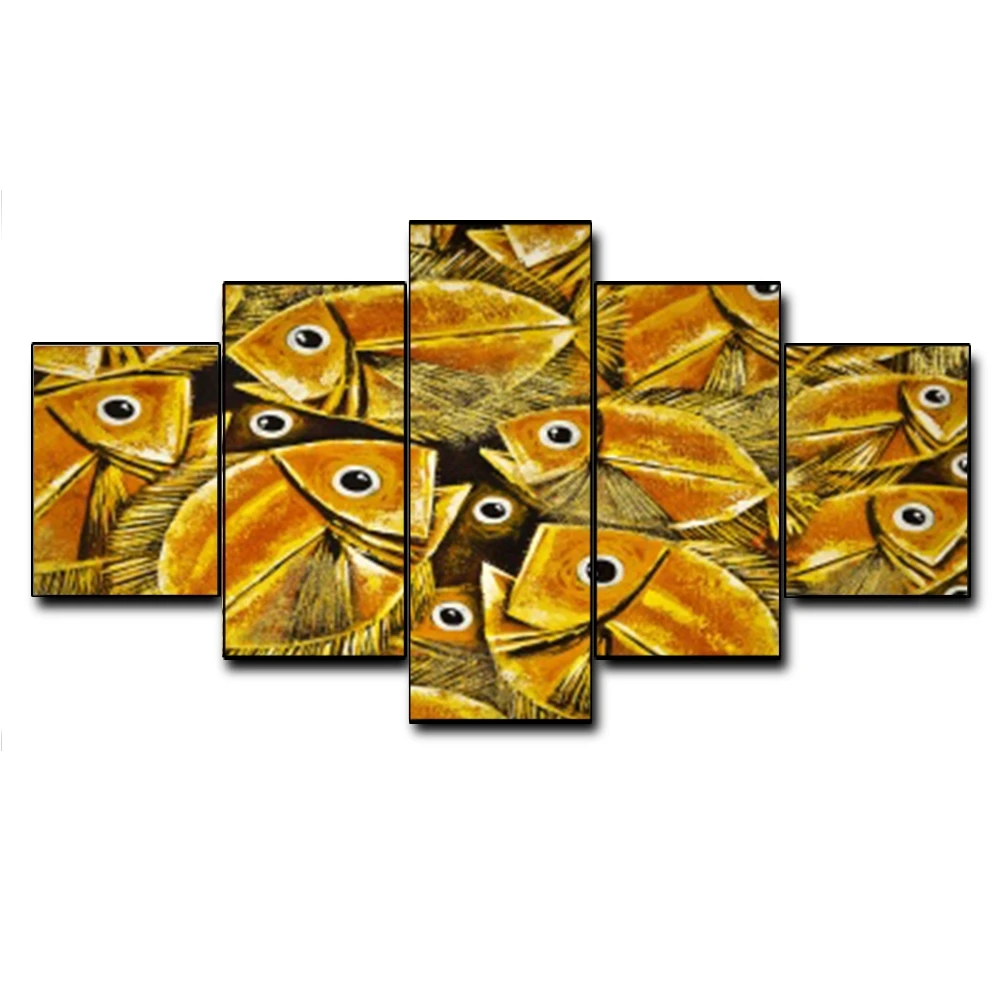 Canvas Art Oil Painting Abstract fish Tropical Fish Art Poster Picture Wall Decor Modern Home Decoration For Living room Office