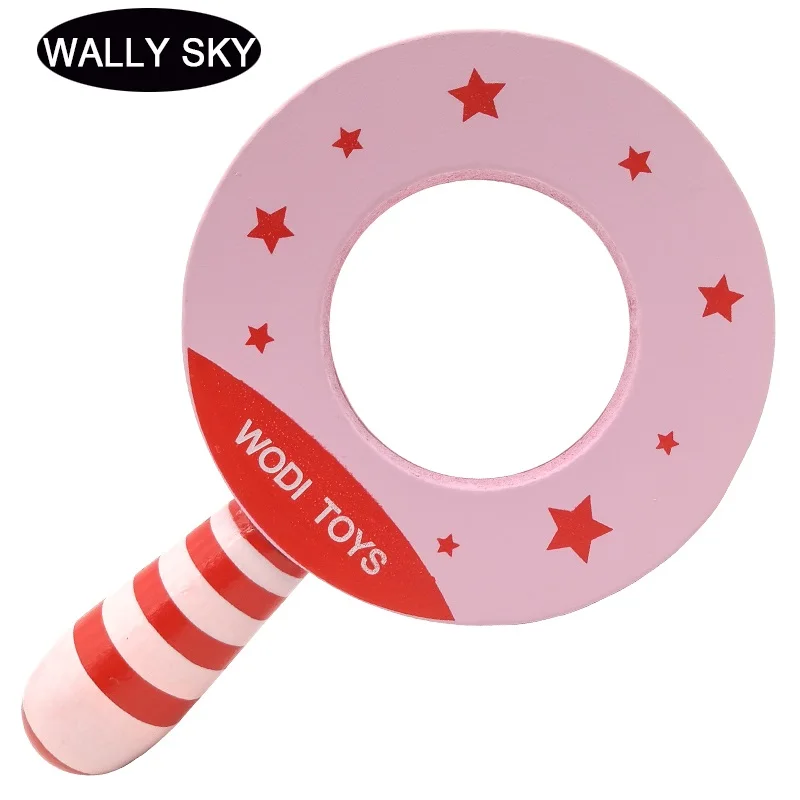 

Children's Wooden Magnifying Glass Handheld Magnifier Toy Magnifier Glass Lens Children's Toy Explore Amazing New Unknown Worlds