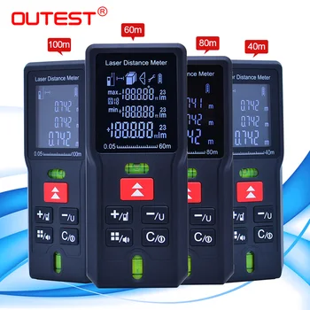 

OUTEST laser distance Meter trena laser Tape measure Diastimeter tester tool Mini Digital Laser Rangefinder 40M 60M 80MM 100M
