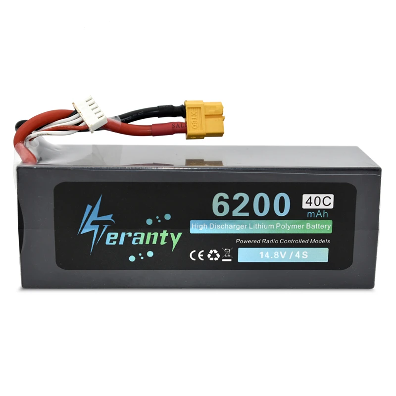 Обновленный аккумулятор 14,8 v 6200maH 40C Lipo для радиоуправляемого квадрокоптера, автомобилей, лодки, дрона, запасные части 4S аккумуляторов 6000mah 14,8 v