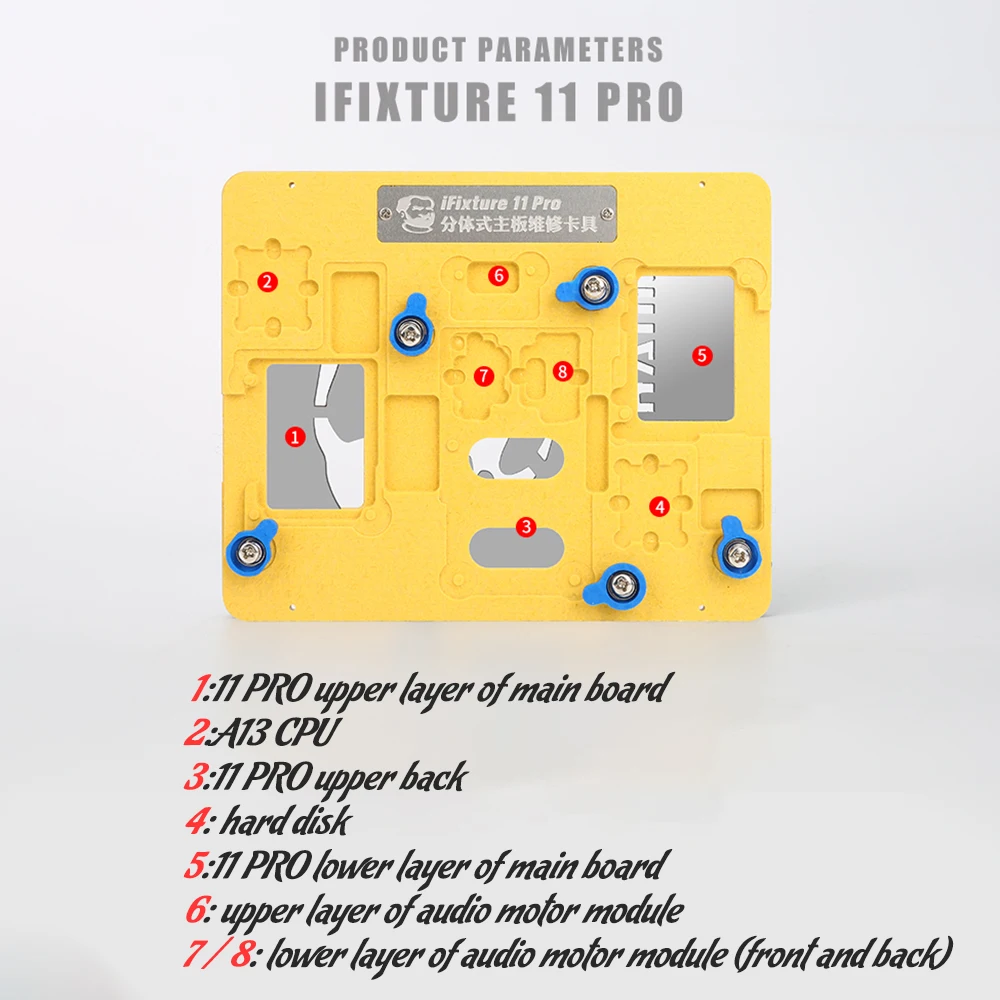 Механик ifixor 11 ремонт материнской платы приспособление для iPhone 11 Pro Max Сплит материнская плата расслаивания чип дегумминг ремонт платформы