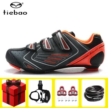 TIEBAO/Обувь для шоссейного велоспорта; комплект с педалью; самоблокирующиеся ультралегкие дышащие кроссовки; sapatilha ciclismo; велосипедные гоночные спортивные кроссовки