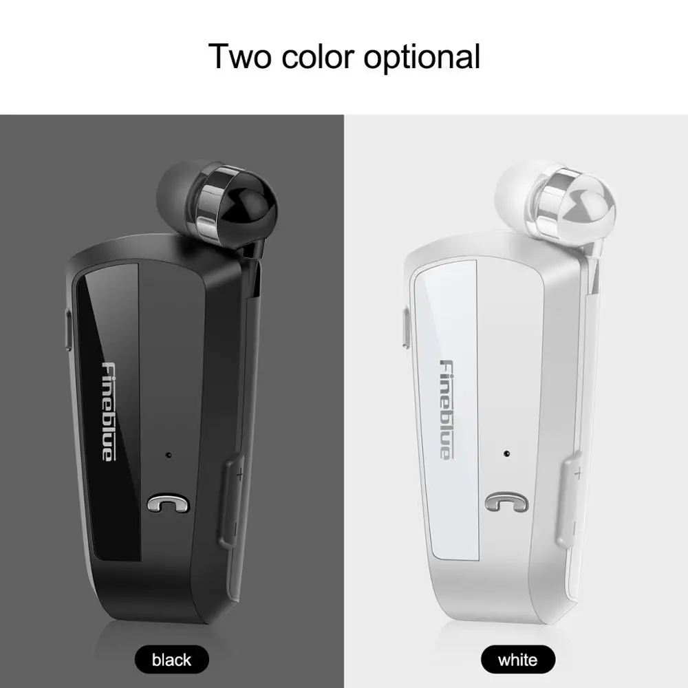 Fineblue F990 Wireless Bluetooth earphones neck clip on telescopic type business Sport stereo head phones Vibration Wear newest