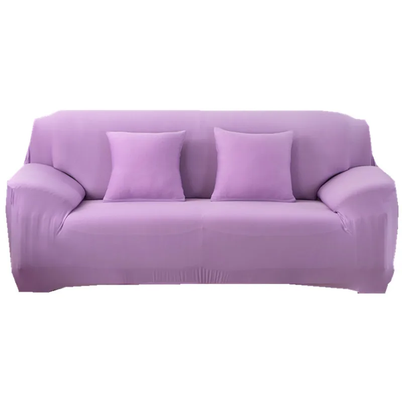 Light Purple Твердые Цвет эластичный диван-крышка для Гостиная чехол для дивана домашний секционные диванные покрывала стрейчевый спандекс диван Ipad Mini 1/2/3/4 сиденья - Цвет: Light Purple