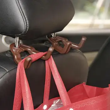 

2Pcs The New durable Car Seat Back Auto Headrest Dual Hook Bag Hanger Storage Holder Organizer Car Seat Back Hook